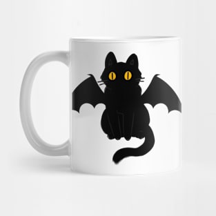 Black Cat with Wings Mug